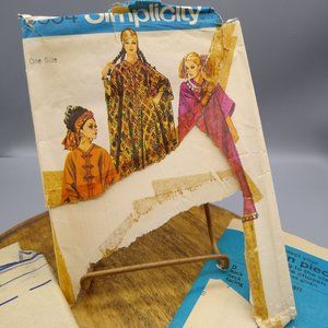 Vintage Sewing PATTERN Simplicity 8354, Womens 1969 Caftan, One Size